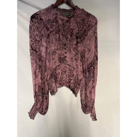Anthropologie Floral Pink Blouse - Picture 1 of 4